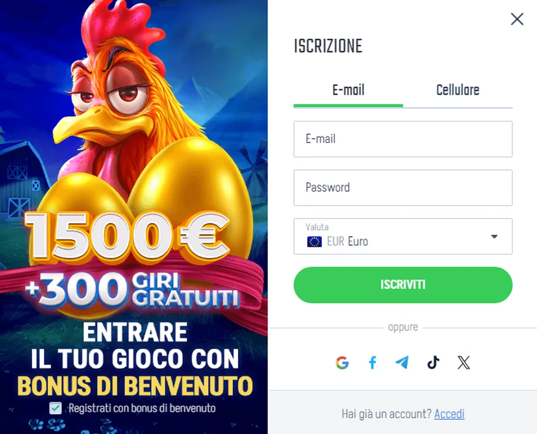 Winnita Casino Registrazione